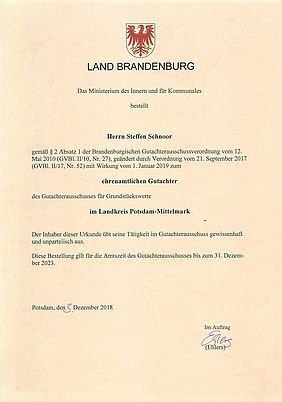 SchnoorImmobilien Gutachterausschuss Brandenburg Potsdam Mittelmark 